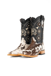 Men's Cowhide Square Toe Cowboy Boot Size 9.5 Box NM80