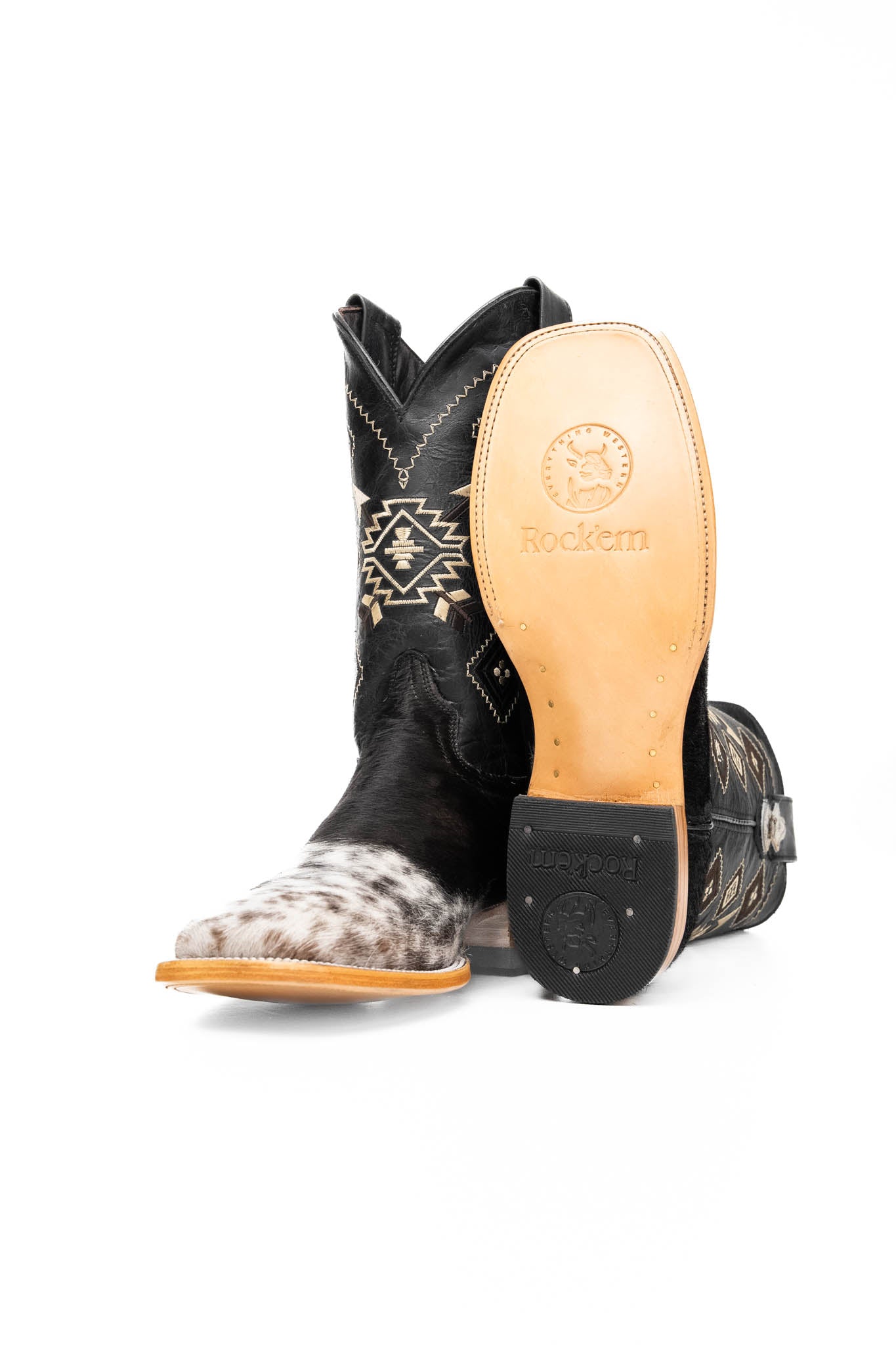 Men's Cowhide Square Toe Cowboy Boot Size 10 Box NM81