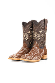 Men's Cowhide Square Toe Cowboy Boot Size 6.5 Box NM90