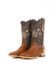 Men's Cowhide Square Toe Cowboy Boot Size 7 Box NM92