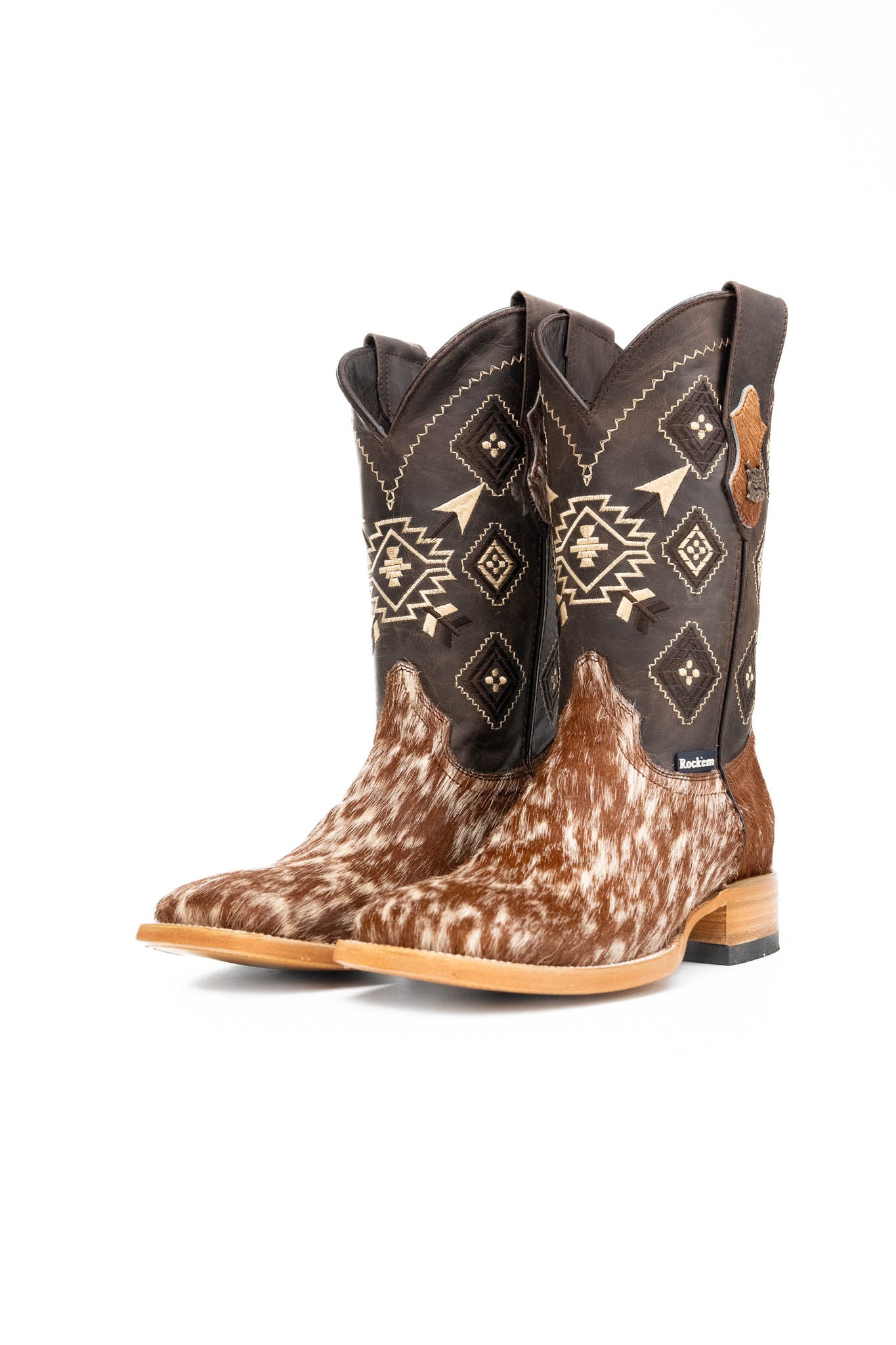 Men's Cowhide Square Toe Cowboy Boot Size 7.5 Box NM94