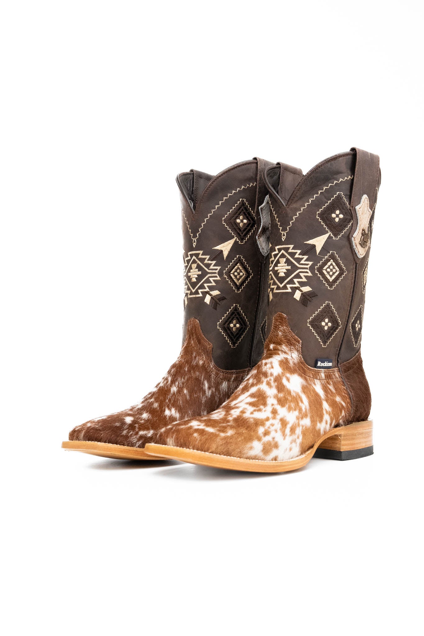 Men's Cowhide Square Toe Cowboy Boot Size 8 Box NM95