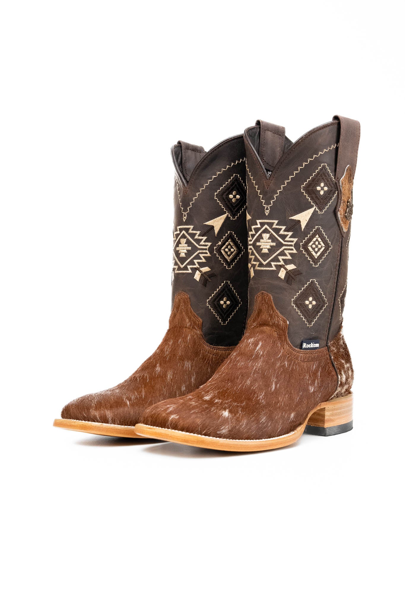 Men's Cowhide Square Toe Cowboy Boot Size 8 Box NM96