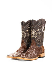 Men's Cowhide Square Toe Cowboy Boot Size 8.5 Box NM97