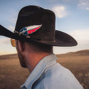 Montana Hat Feathers Texas Flag Hat Feather