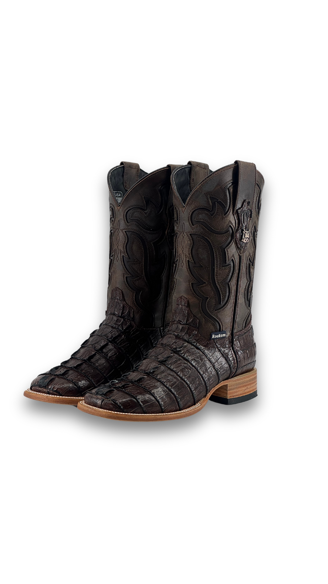 Bruce Caiman Tail Square Toe Cowboy Boot