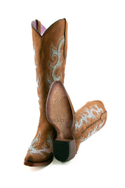 Azalea Rhinestone Nobuck Tall Cowgirl Boots