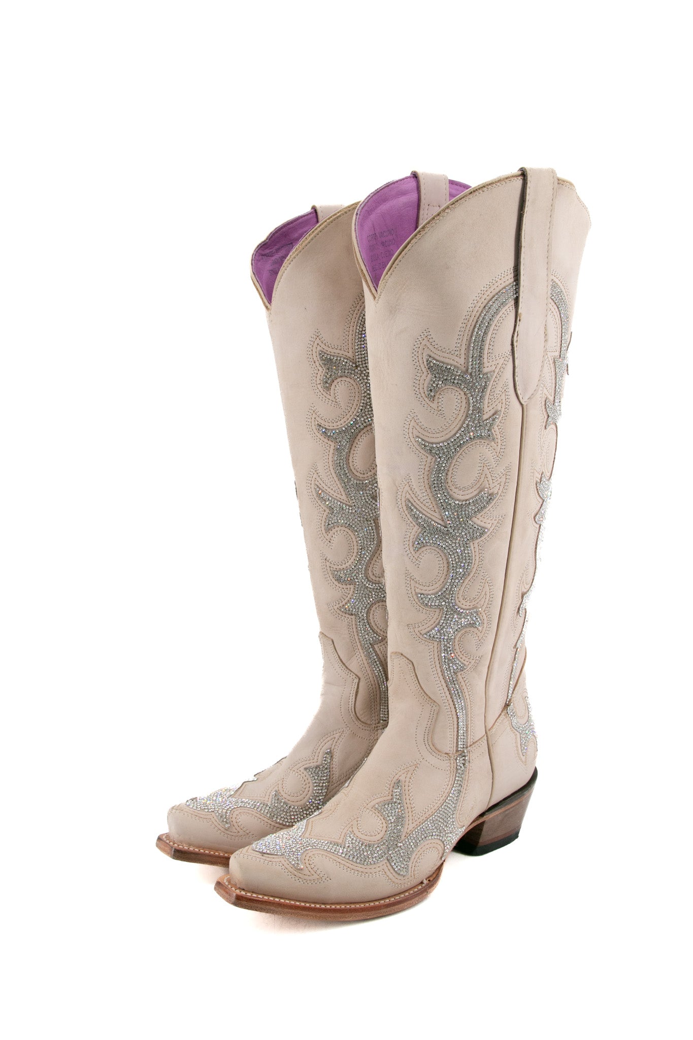 Azalea Rhinestone Nobuck Tall Cowgirl Boots