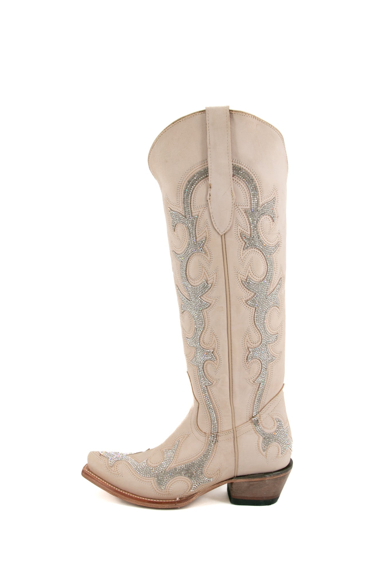 Azalea Rhinestone Nobuck Tall Cowgirl Boots