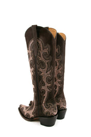 Azalea Rhinestone Nobuck Tall Cowgirl Boots