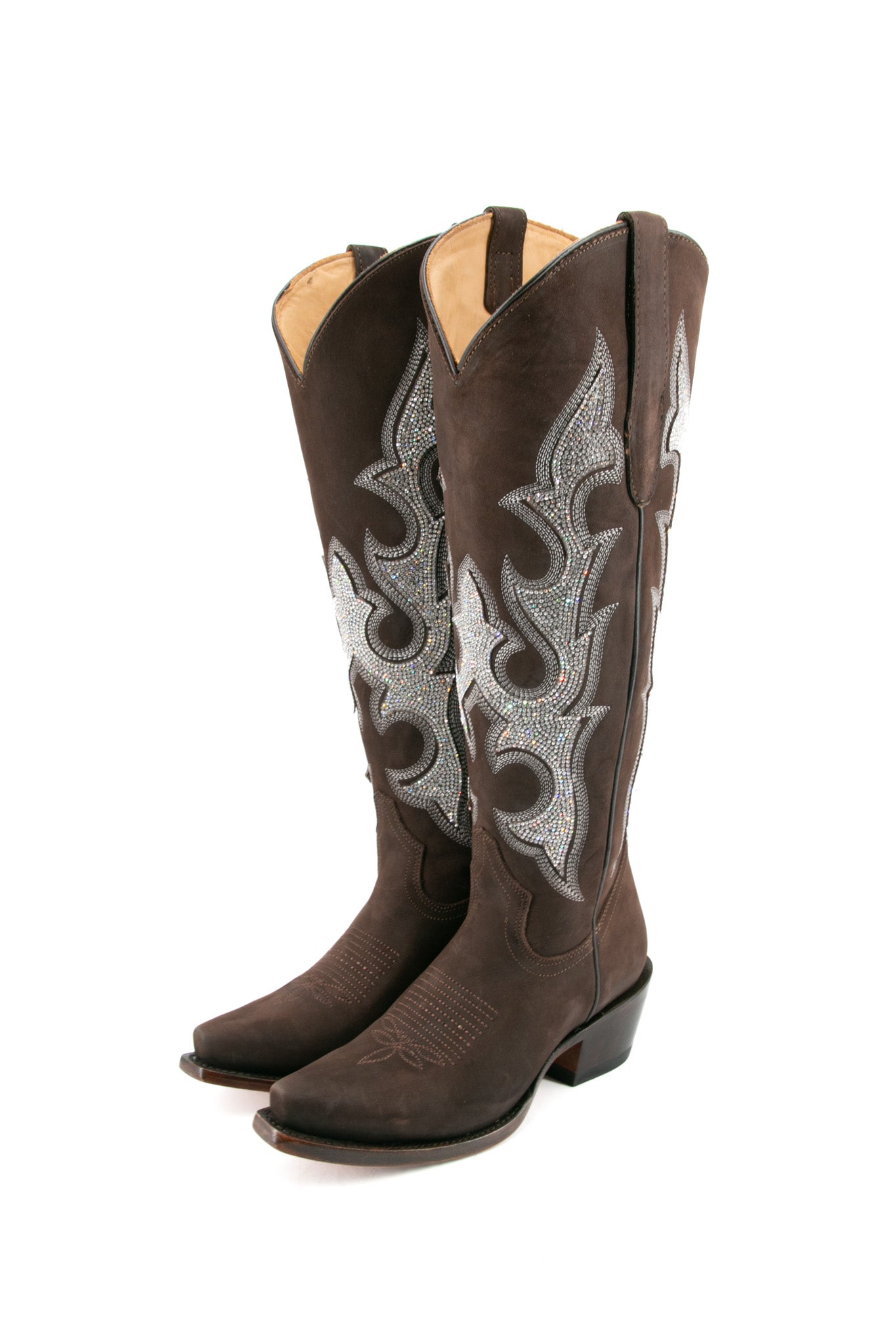 Makayla Nobuck Tall Snip Toe Cowgirl Boots