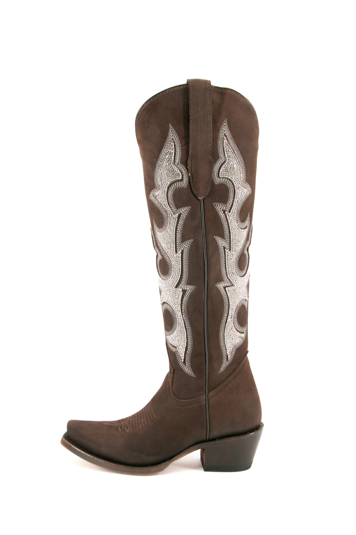 Makayla Nobuck Tall Snip Toe Cowgirl Boots