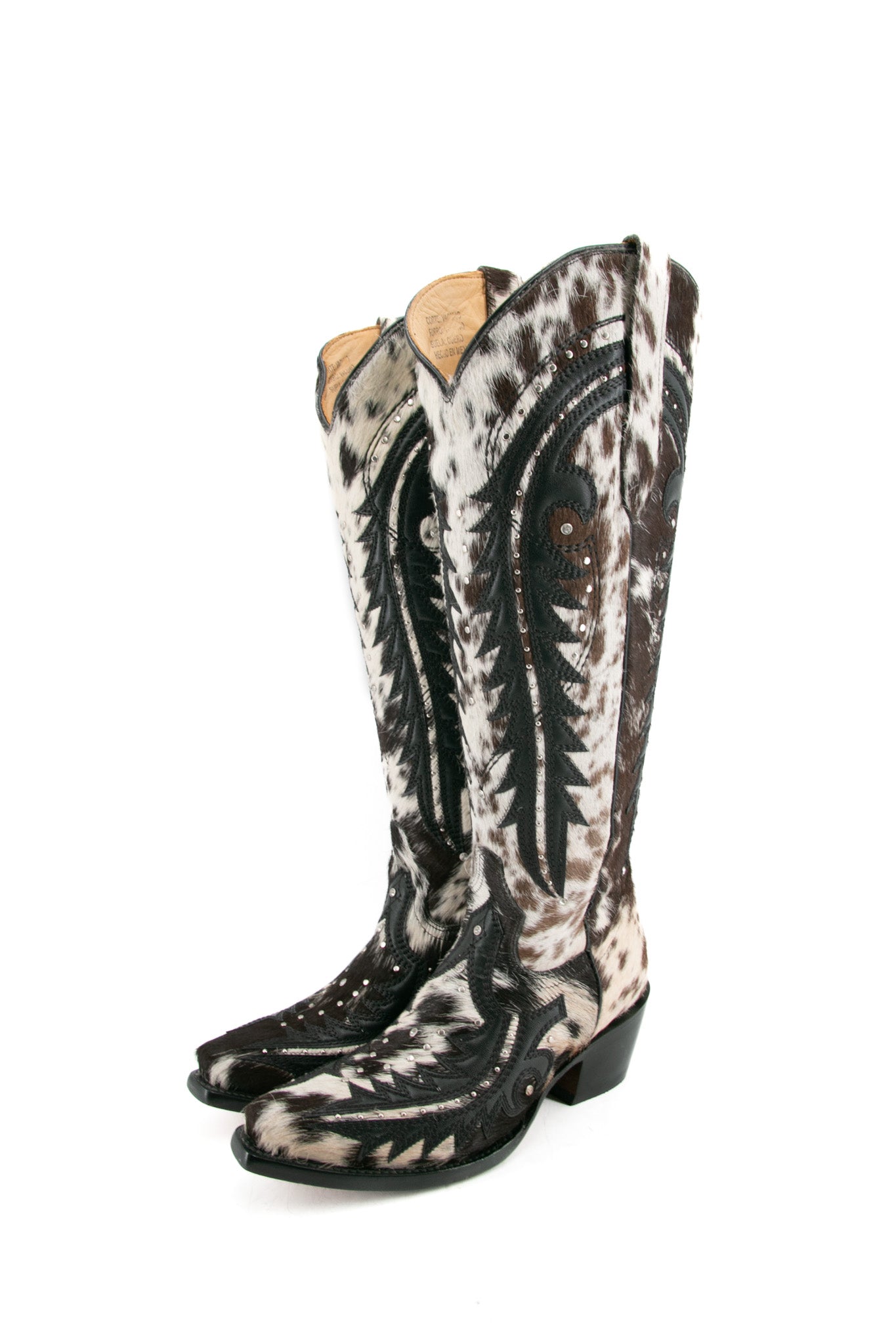 Amanda Tall Cowhide Cowgirl Boot Size 8.5 Box A31