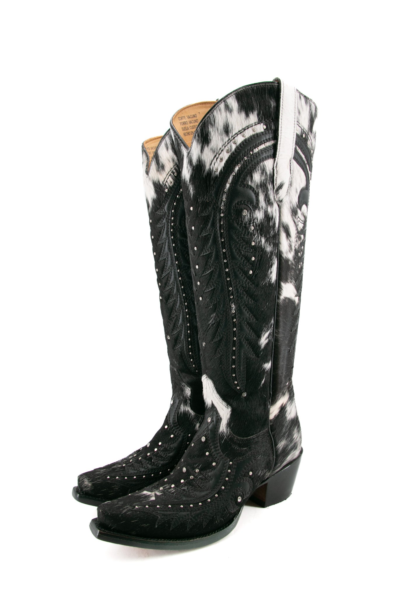 Amanda Tall Cowhide Cowgirl Boot Size 9.5 Box A34