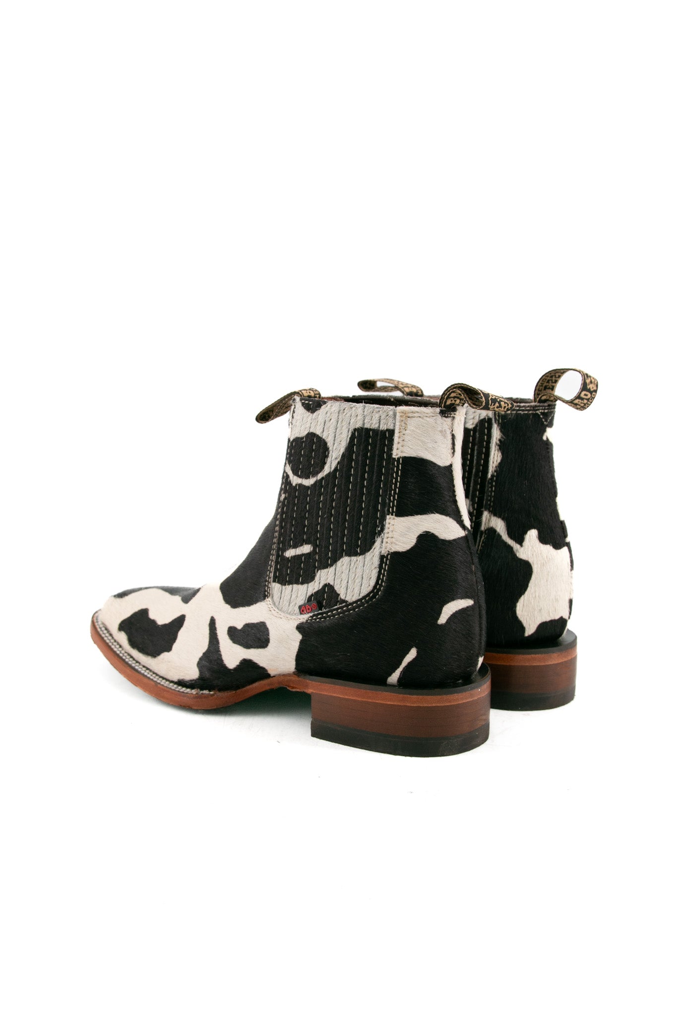 Bessero Cuero Pelo de Vaca Square Toe Botin