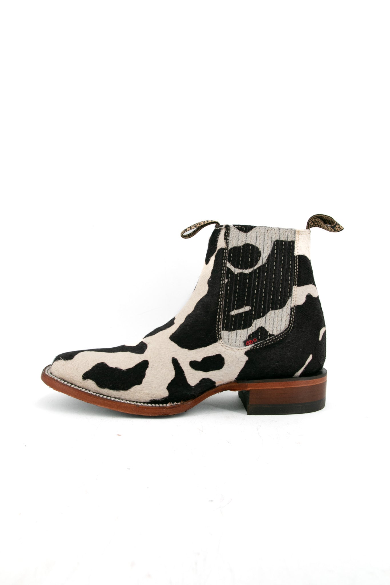 Bessero Cuero Pelo de Vaca Square Toe Botin