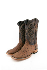 Ostrich Matte Rustic Square Toe Cowboy Boot