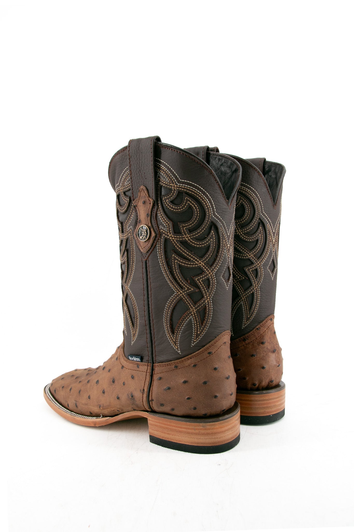 Ostrich Matte Rustic Square Toe Cowboy Boot