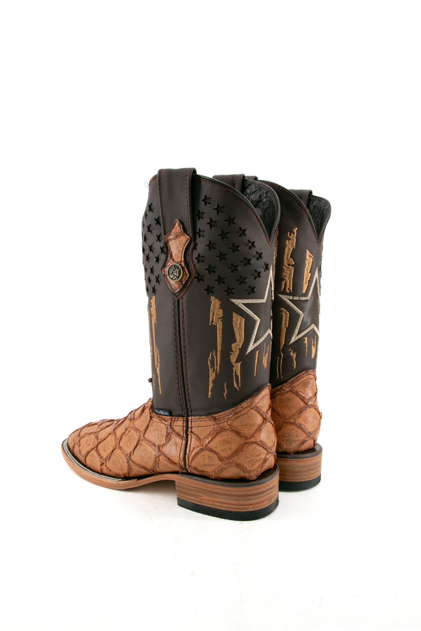 Clone Fish Pirarucu Square Toe Cowboy Boot