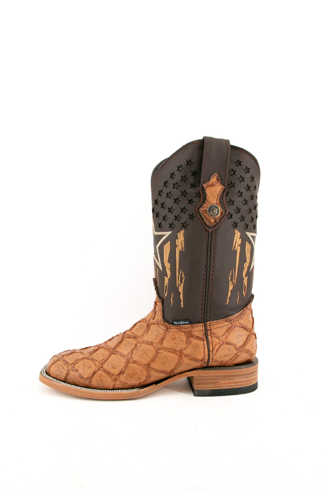 Clone Fish Pirarucu Square Toe Cowboy Boot