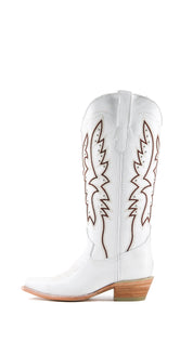 Alexa Snip Toe Midi Wide Calf Cowgirl Boot