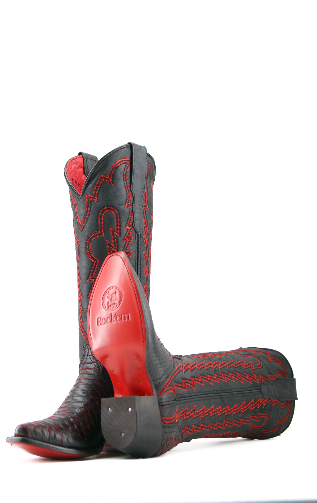 Ivy Python Red Bottom Snip Toe Cowgirl Boot