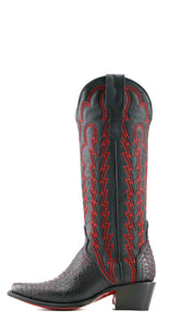 Ivy Python Red Bottom Snip Toe Cowgirl Boot