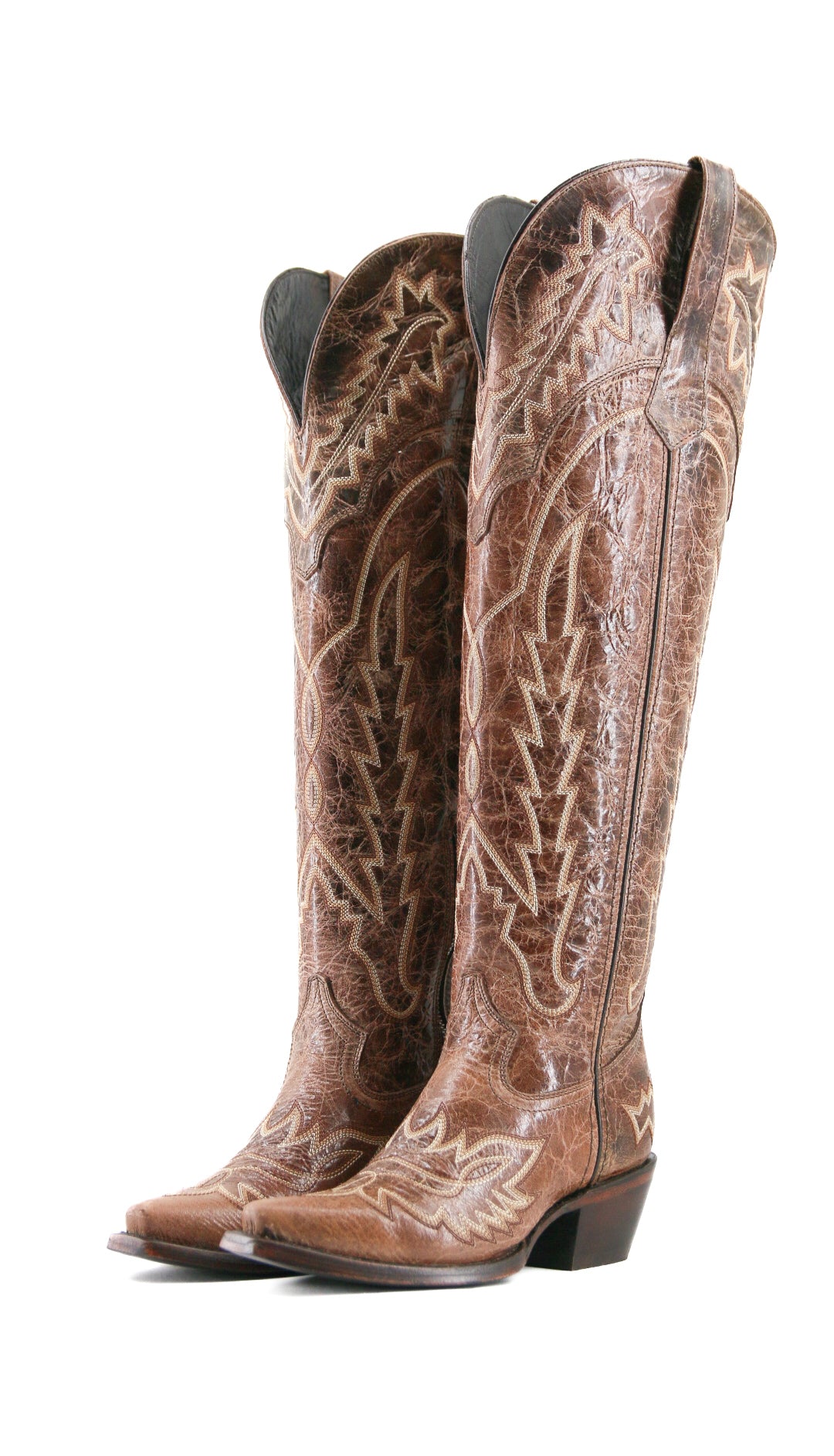 Maggie Knee High Wide Calf Snip Toe Cowgirl Boot