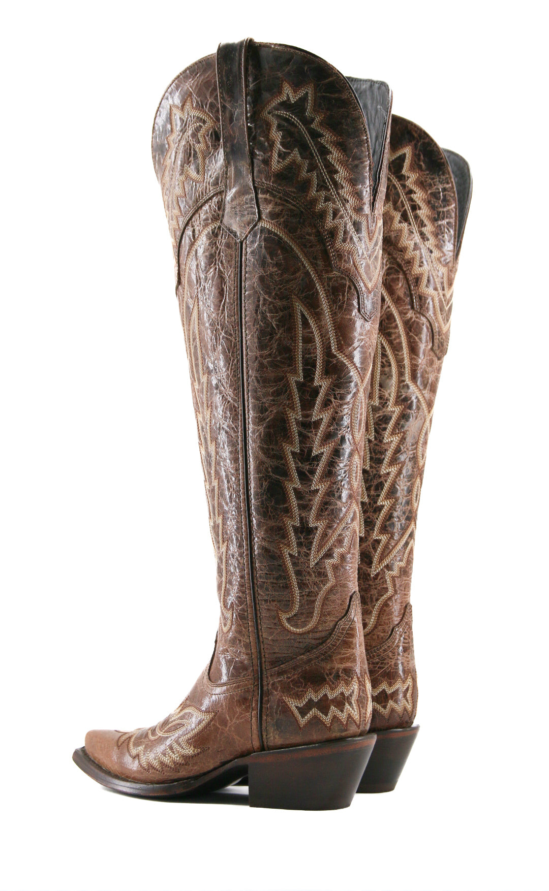 Maggie Knee High Wide Calf Snip Toe Cowgirl Boot