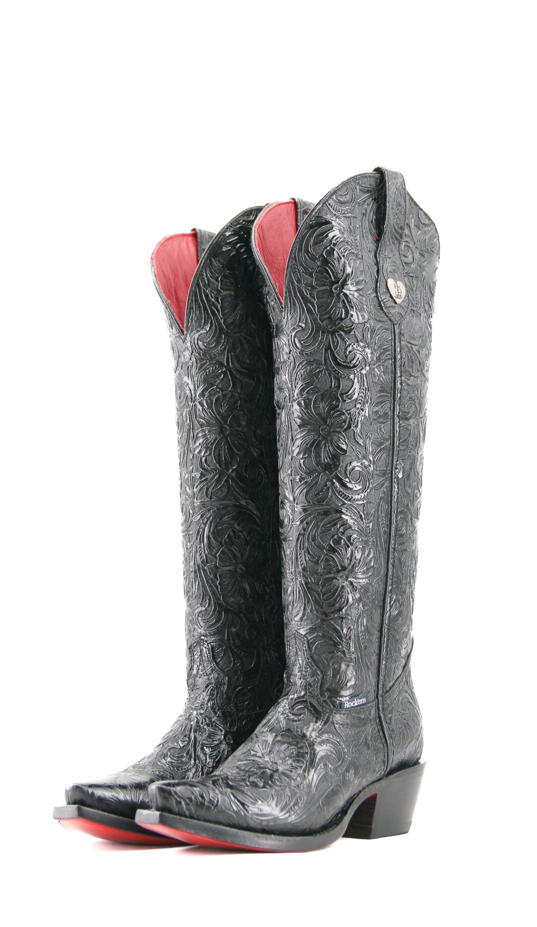 Nancy Tall Red Bottom Snip Toe Cowgirl Boot