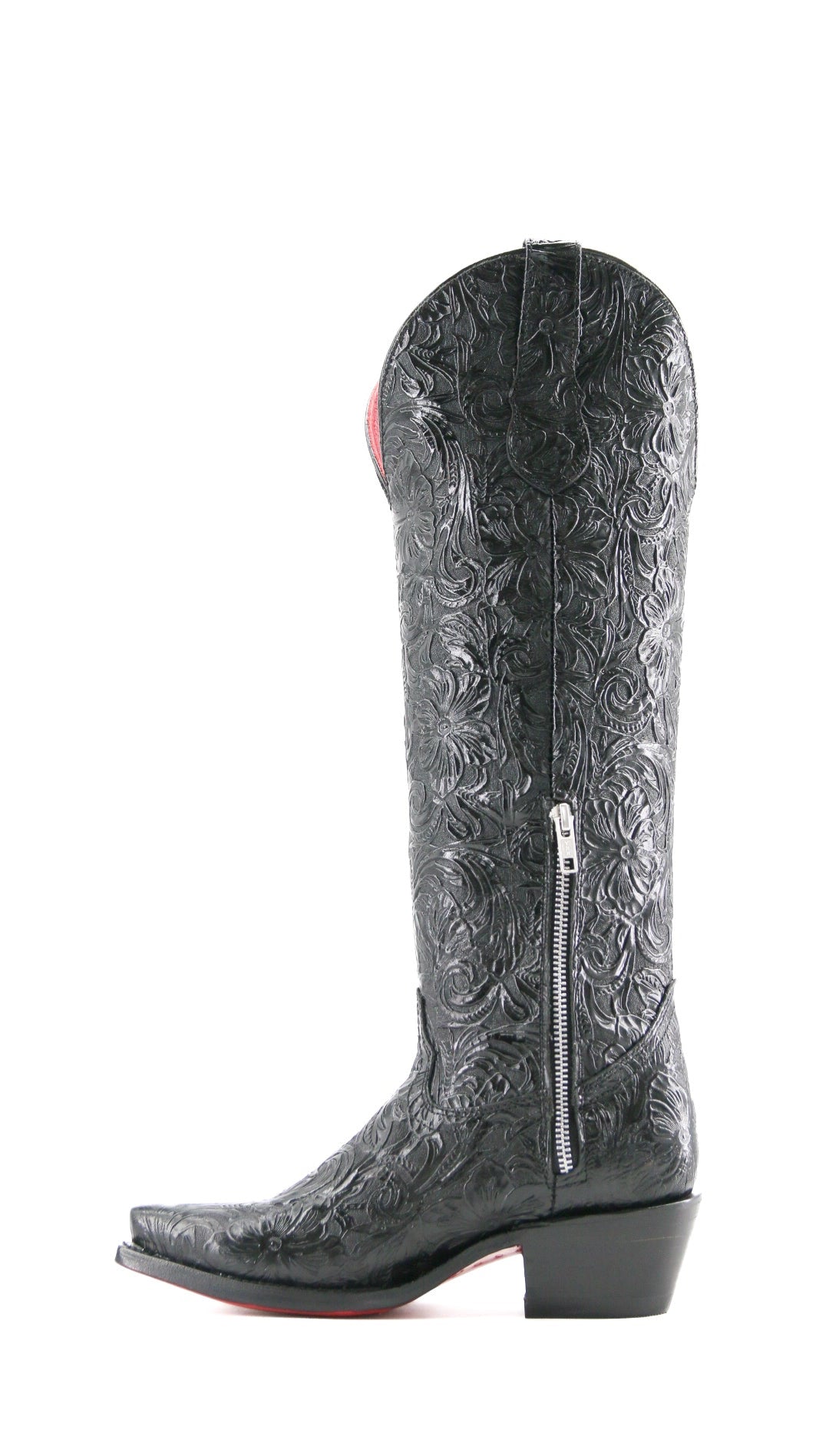 Nancy Tall Red Bottom Snip Toe Cowgirl Boot