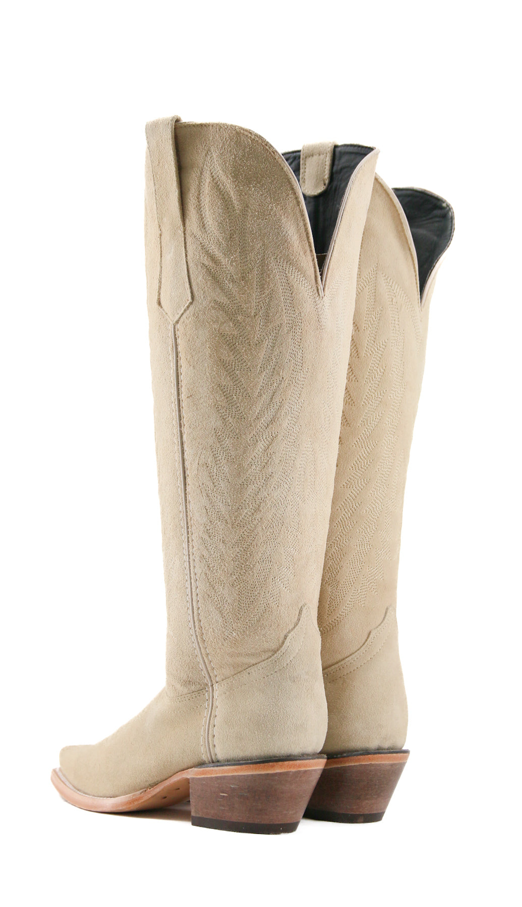 Gia Suede Tall Wide Calf Snip Toe Cowgirl Boot