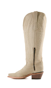 Gia Suede Tall Wide Calf Snip Toe Cowgirl Boot