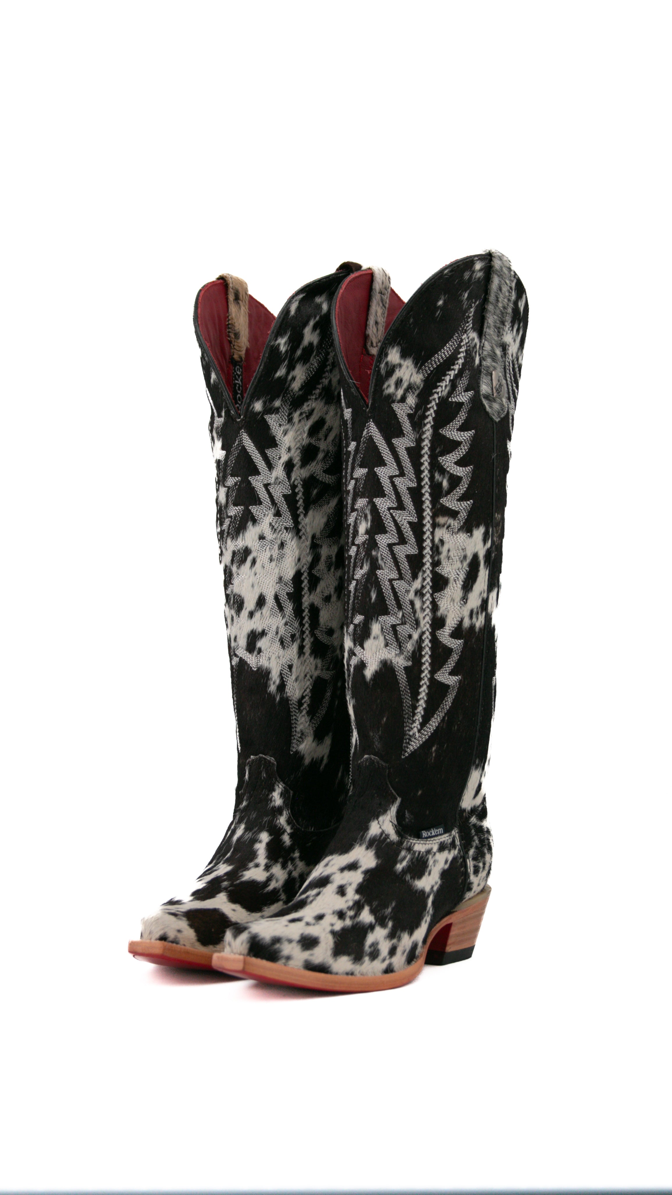 Charlotte Tall Cowhide Snip Toe Cowgirl Boot Size 8 Box IW8