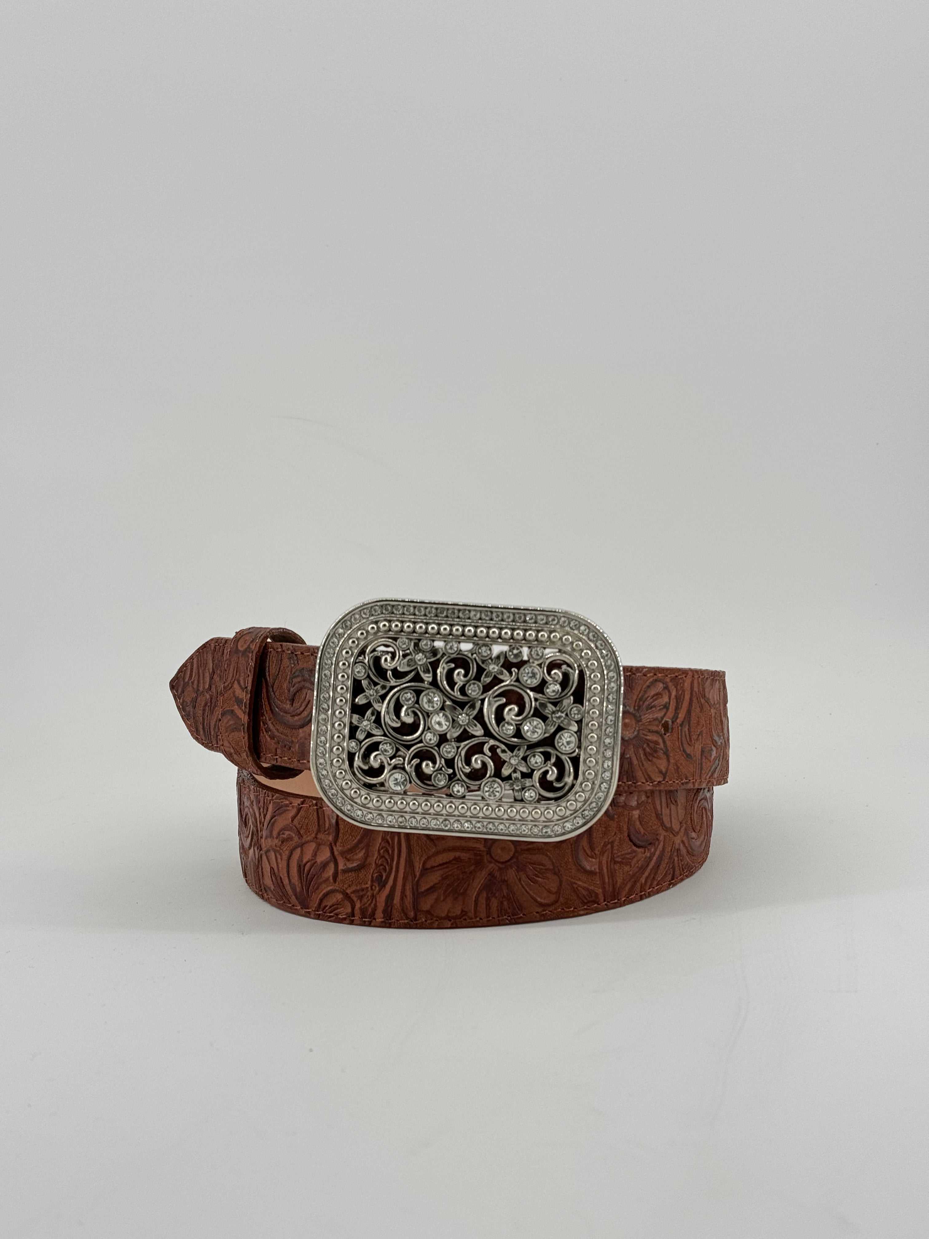 Rameado Flor Cincelado Shedron Cowgirl Belt