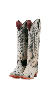 Charlotte Tall Cowhide Snip Toe Cowgirl Boot Size 8 Box IW9