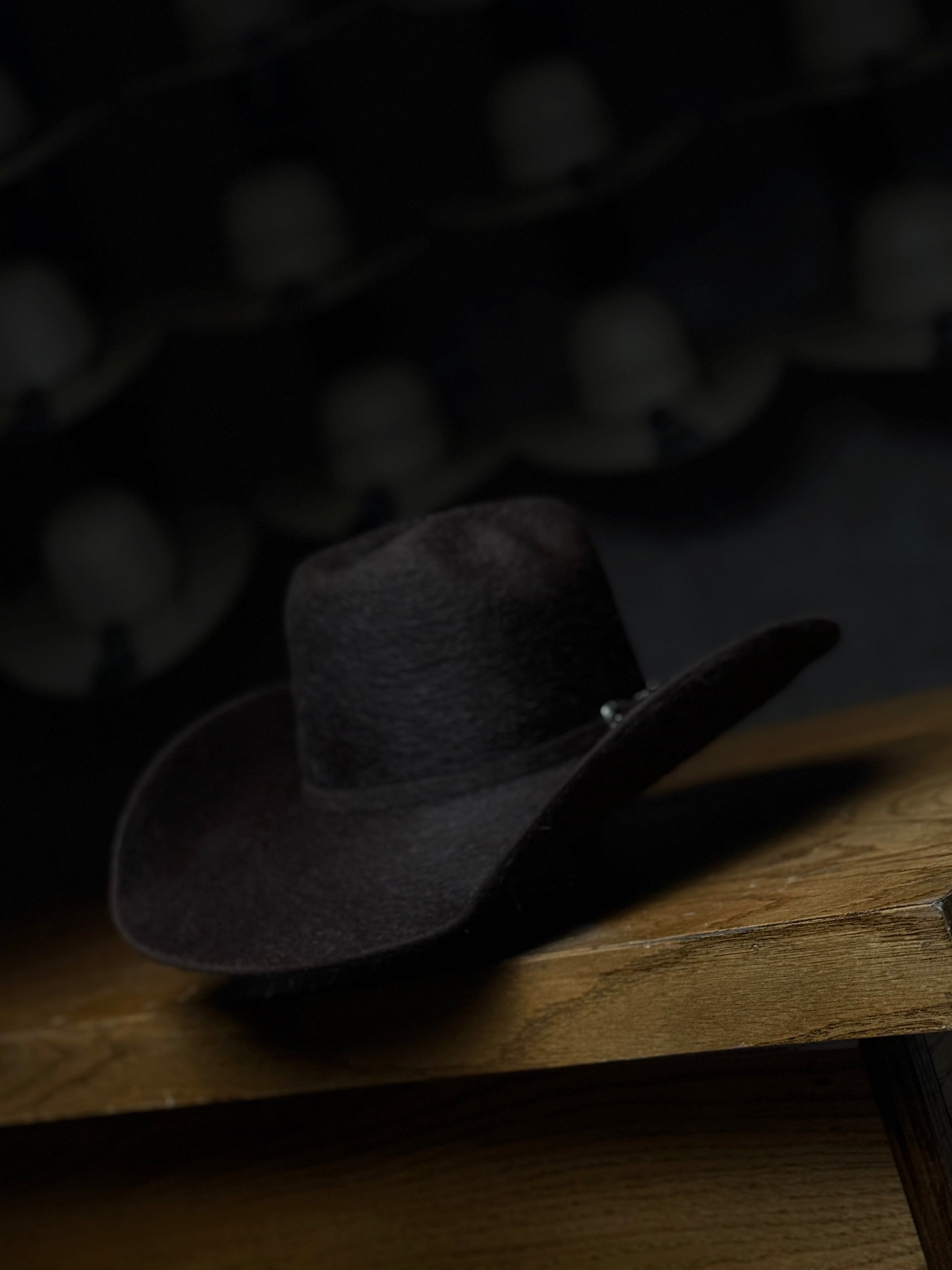 Rock'em 10X Chocolate Grizzly Fur Open Crown Felt Cowboy Hat
