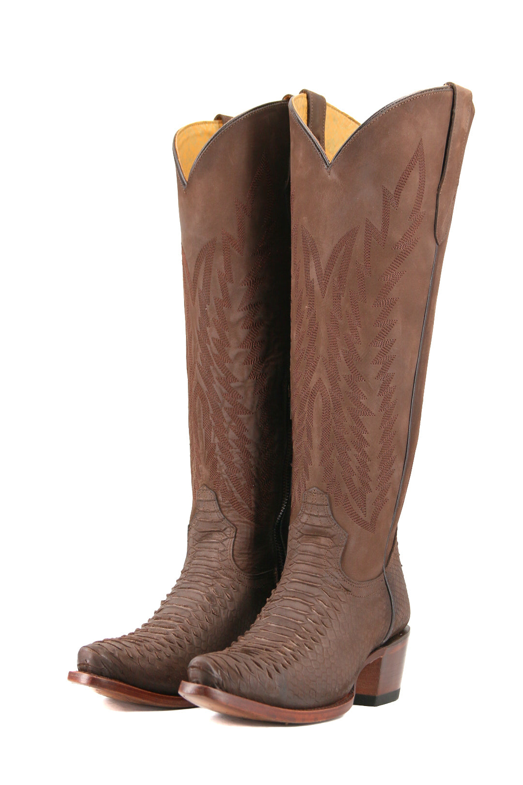 Presley Matte Python Tall Snip Toe Cowgirl Boot