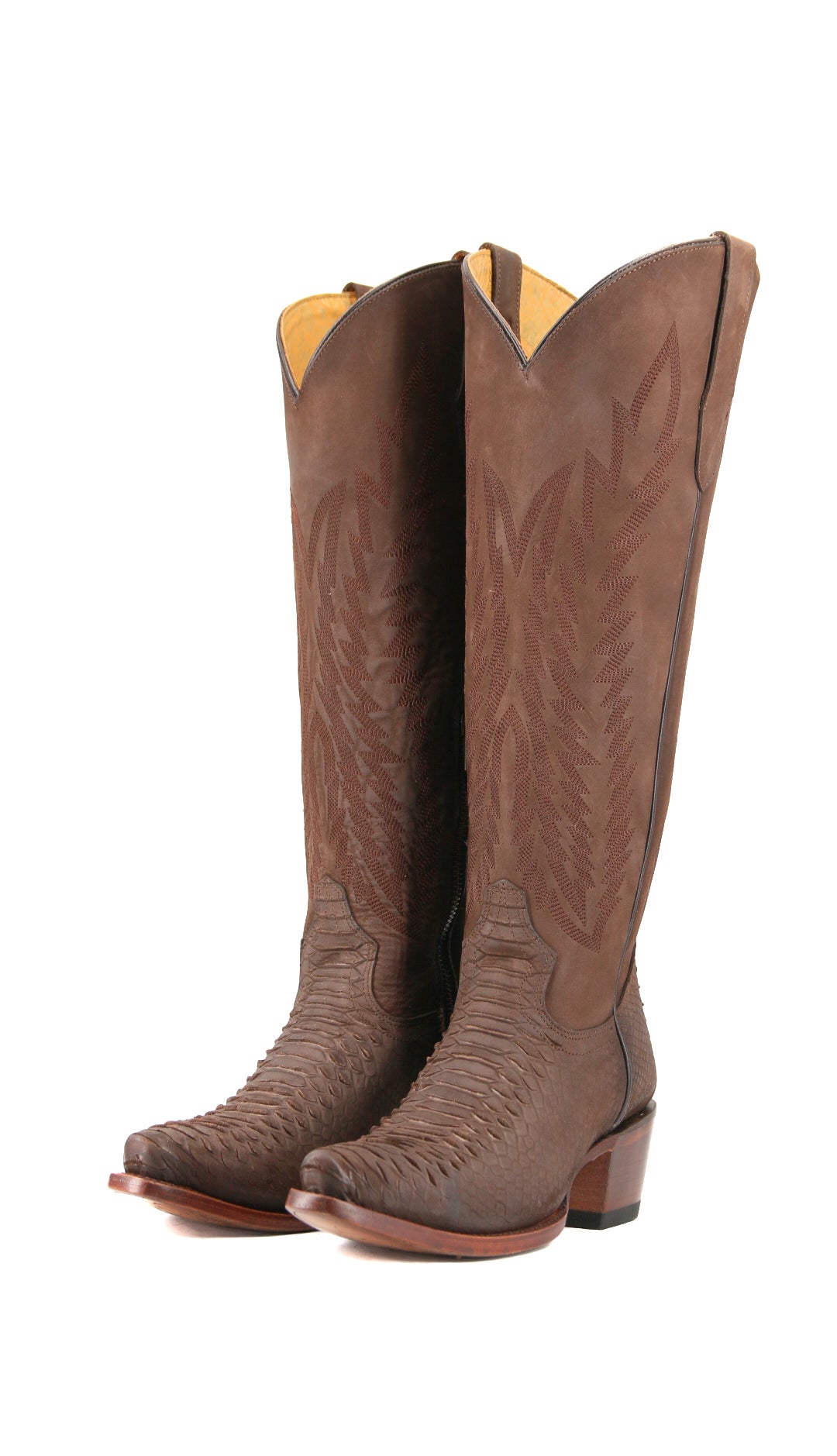 Presley Matte Python Tall Snip Toe Cowgirl Boot