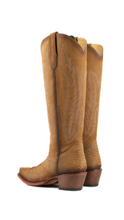 Presley Matte Python Tall Snip Toe Cowgirl Boot