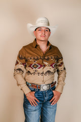 Platini Long Sleeve Richard Pearl Snap