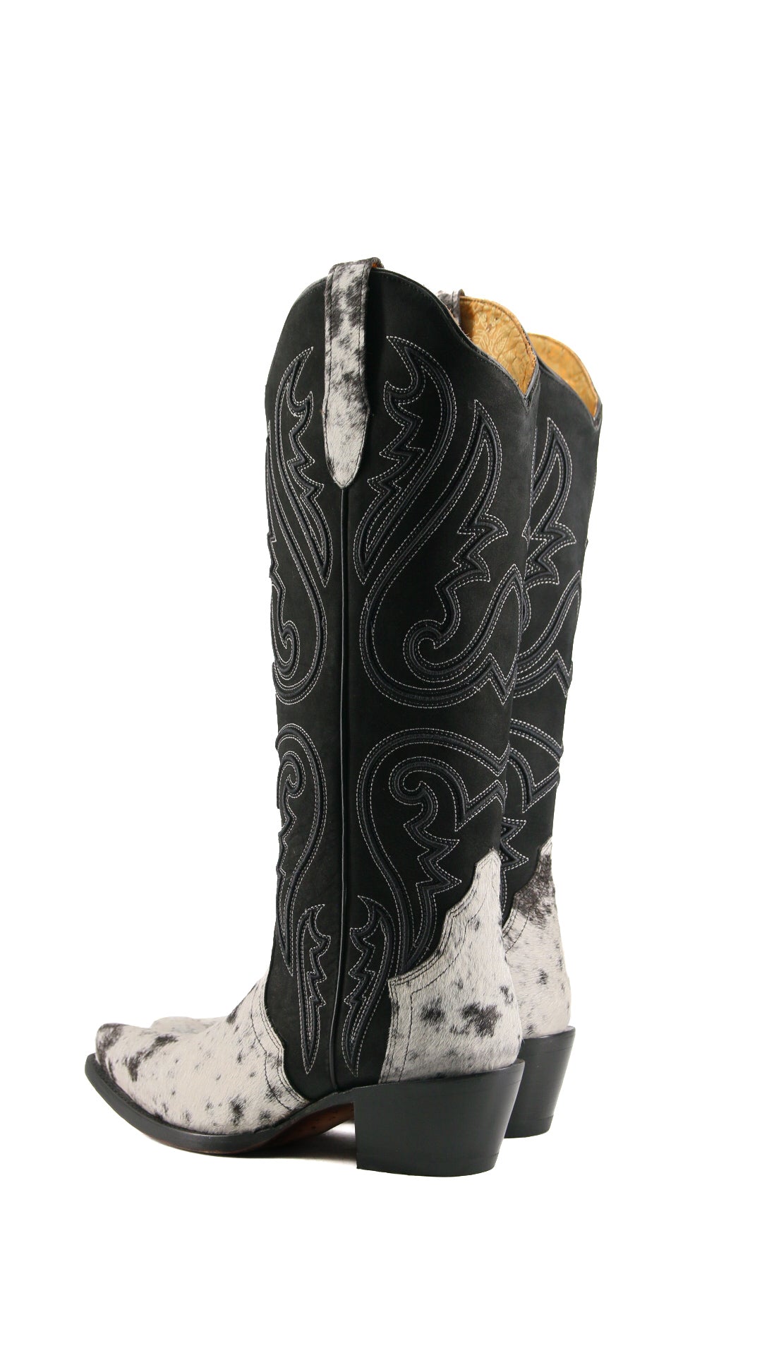 Jazlyn Cowhide Tall Snip Toe Cowgirl Boot Size 8 Box L1