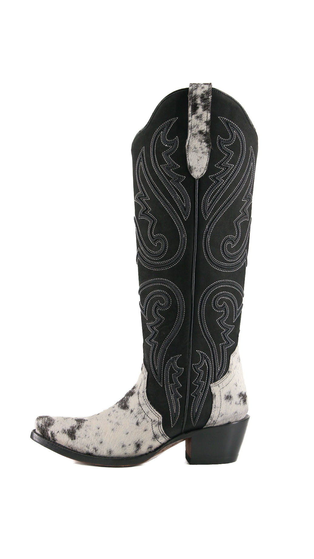 Jazlyn Cowhide Tall Snip Toe Cowgirl Boot Size 8 Box L1