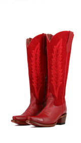 Brianna Tall Red Bottom Snip Toe Cowgirl Boot