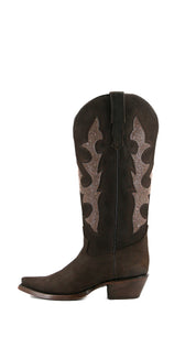 Makayla Snip Toe Midi Wide Calf Cowgirl Boot