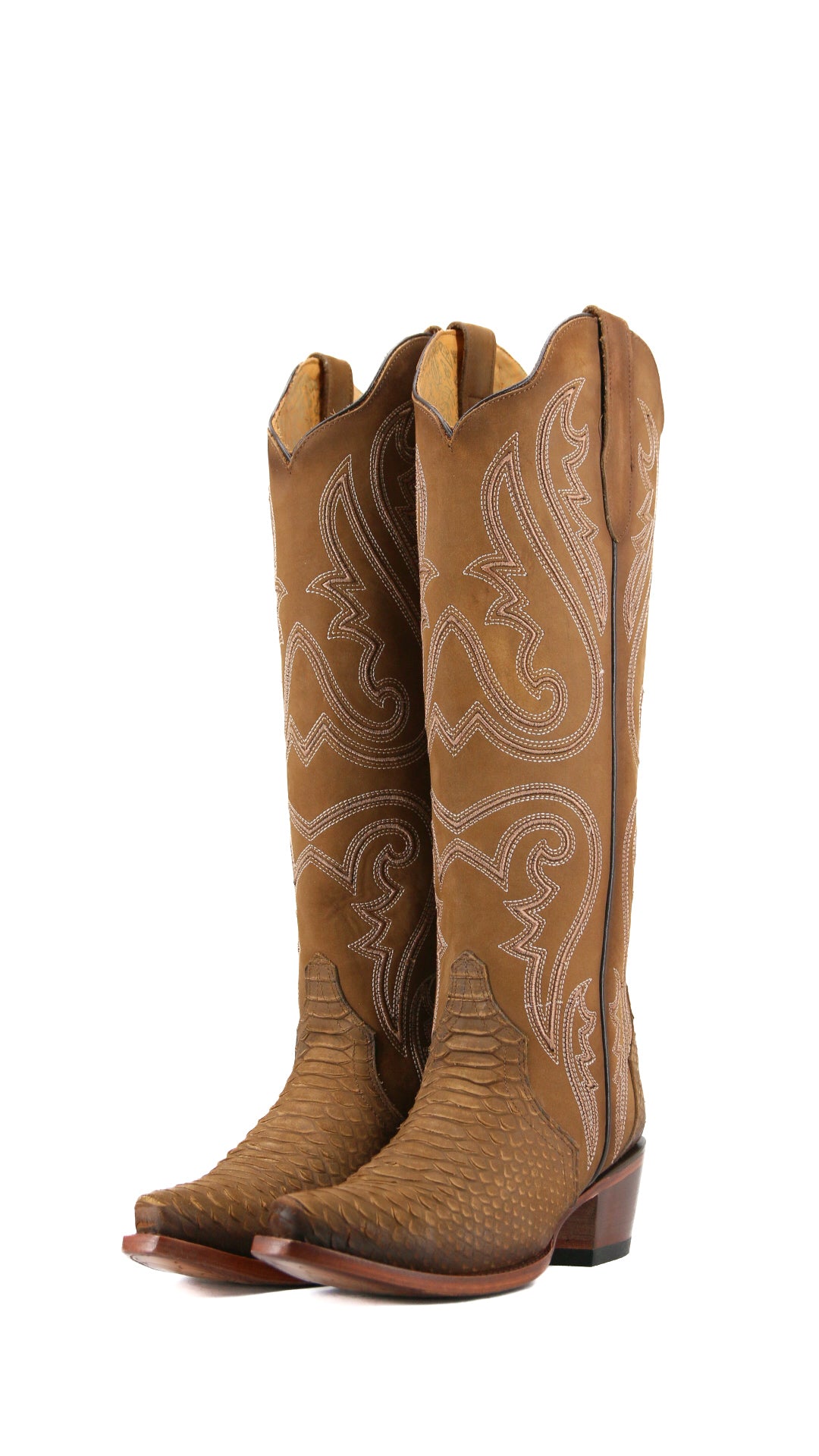 Jazlyn Matte Python Tall Snip Toe Cowgirl Boot