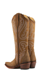 Jazlyn Matte Python Tall Snip Toe Cowgirl Boot