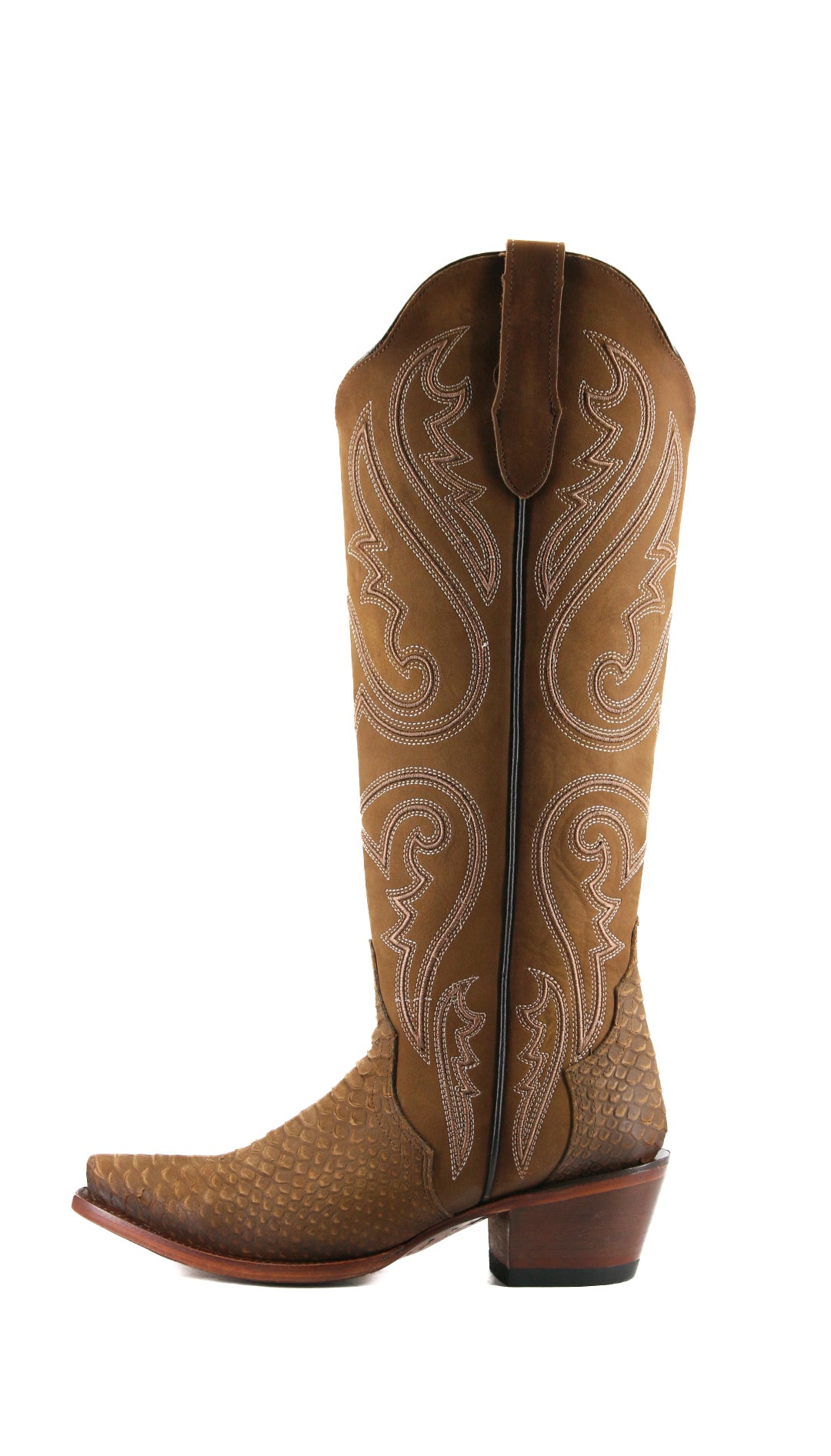 Jazlyn Matte Python Tall Snip Toe Cowgirl Boot