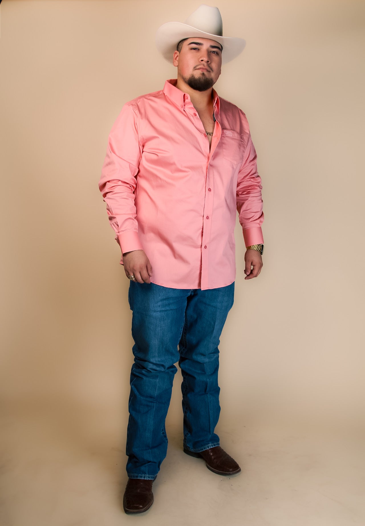 montero dress shirts Men's Long Sleeve Denim Shirt with Snap Pockets 'Montero'