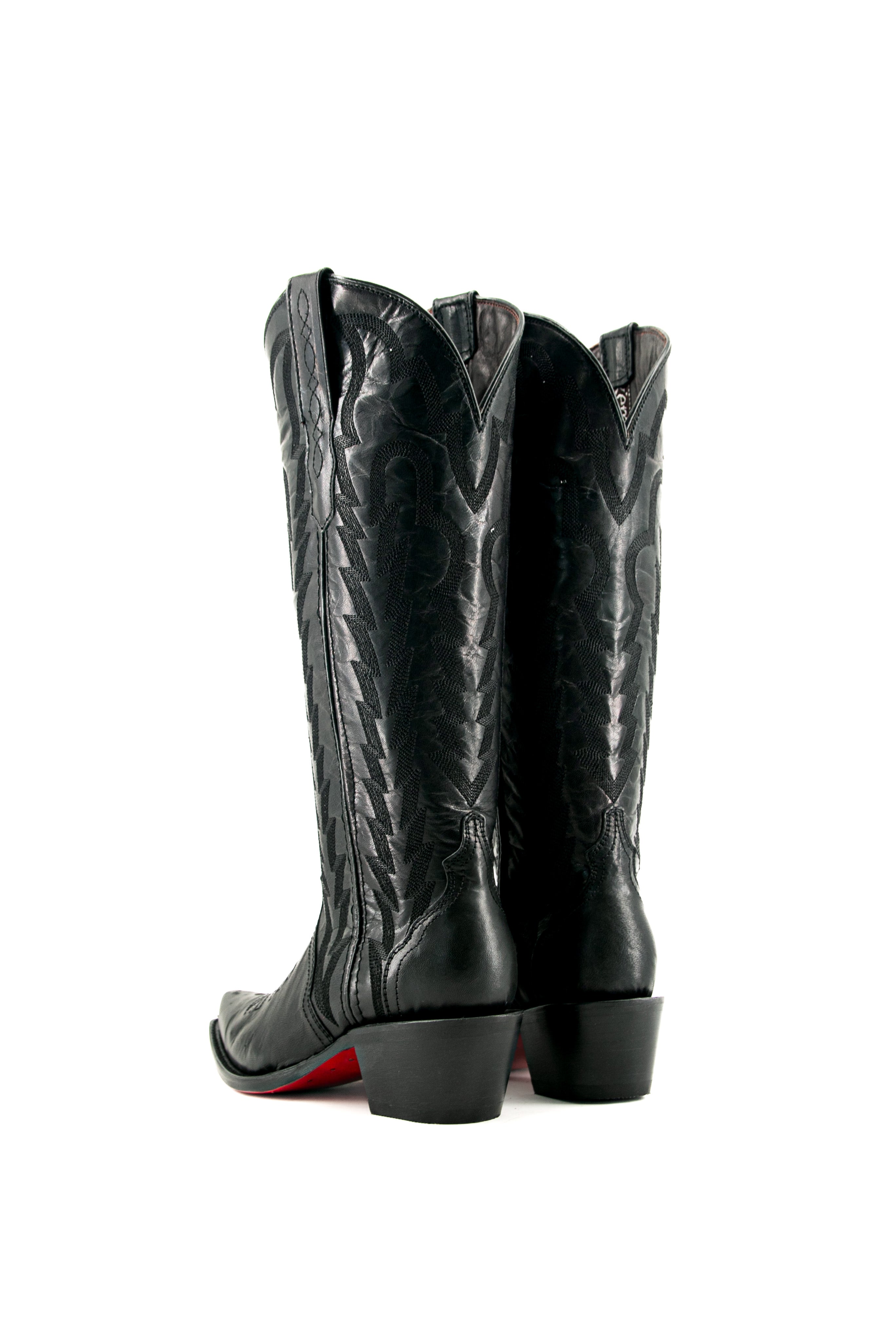 Ivy Tall Red Bottom Snip Toe Cowgirl Boot